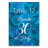 Elegant Ocean Blue 30 en Flirty Birthday Party Kaart (Voorkant)