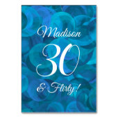 Elegant Ocean Blue 30 & Flirty Birthday Party Kaart (Voorkant)