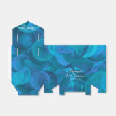 Elegant Ocean Blue 40 en Fabulous Birthday Party Bedankdoosjes (Uitgevouwen)