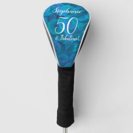 Elegant Ocean Blue 50 en Fabulous Birthday Party Golfheadcover