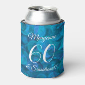 Elegant Ocean Blue 60 en Sensational Birthday Blikjeskoeler (Blikje Voorkant)