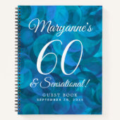Elegant Ocean Blue 60 en Sensational Birthday Notitieboek (Voorkant)