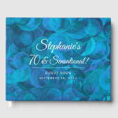 Elegant Ocean Blue 70 & Sensational Birthday Party Gastenboek (Voorkant)