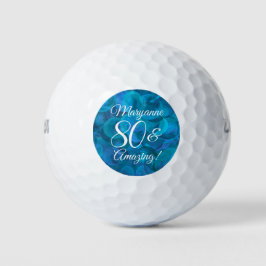 Elegant Ocean Blue 80 & Amazing Birthday Party Golfballen