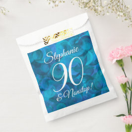 Elegant Ocean Blue 90 en Nonstop Birthday Party Bedankzakje