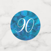 Elegant Ocean Blue 90 en Nonstop Birthday Party Confetti (Kleine voorkant)