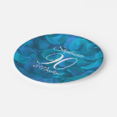 Elegant Ocean Blue 90 en Nonstop Birthday Party Papieren Bordje (Gekanteld)