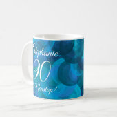 Elegant Ocean Blue 90 en Nonstop Personalized Koffiemok (Voorkant links)