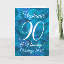 Elegant Ocean Blue 90 & Nonstop Birthday