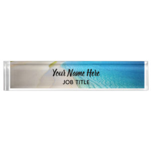 Elegant Ocean Blue Beach Signature Desk Name Bord Naambordje