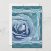 Elegant OCEAN BLUE Roos Weddenschap Kaart (Achterkant)