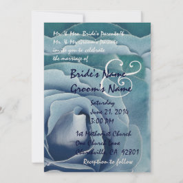 Elegant OCEAN BLUE Roos Weddenschap Kaart