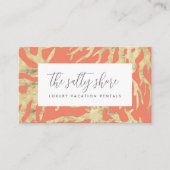 Elegant Ocean Coral Visitekaartje (Voorkant)