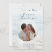 Elegant Ocean-Inspired Save the Date Card Kaart (Voorkant)