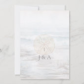 Elegant Ocean-Inspired Save the Date Card Kaart (Achterkant)