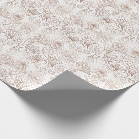 Elegant Ocean Marine Life Pattern Design Cadeaupapier (Hoek)