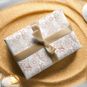 Elegant Ocean Marine Life Pattern Design Inpakpapier Vel