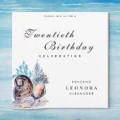 Elegant Ocean Seashell ELKE verjaardagsfeestje Kaart