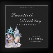 Elegant Ocean Seashell ELKE verjaardagsfeestje Kaart