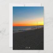 Elegant Ocean Sunset Beach Summer Zee Weddenschap Kaart (Achterkant)
