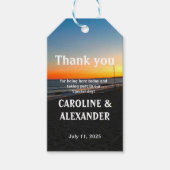 Elegant Ocean Sunset Coastal Beach Tropical Summer Cadeaulabel (Voorkant)