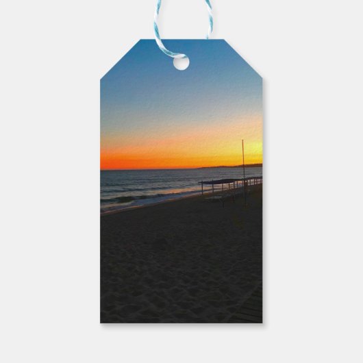 Elegant Ocean Sunset Coastal Beach Tropical Summer Cadeaulabel (Achterkant)
