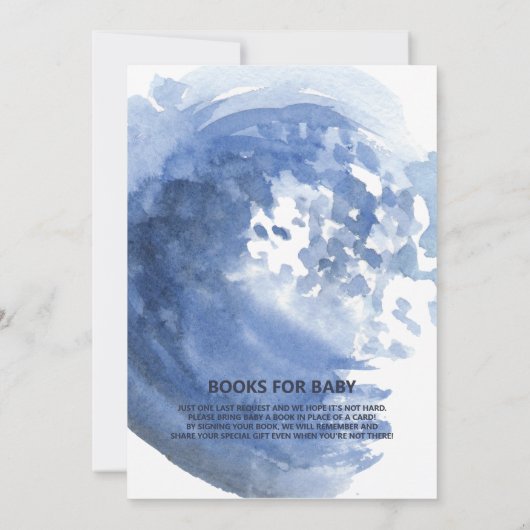 Elegant Ocean Waterverf Baby shower Kaart (Achterkant)