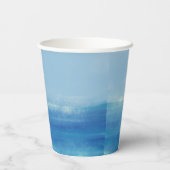 Elegant Ocean Waterverf Wedding Papieren Bekers (Achterkant)