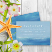 Elegant Ocean Waterverf Wedding Save the Date