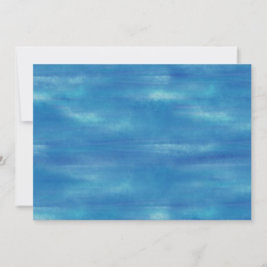 Elegant Ocean Waterverf Wedding Save the Date (Achterkant)