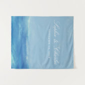 Elegant Ocean Waterverf Wedding Wandkleed (Voorkant (horizontaal))