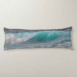 Elegant Ocean Waves Blue Water Serene Bedding Lichaamskussen