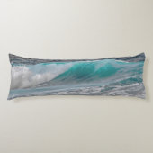 Elegant Ocean Waves Blue Water Serene Bedding Lichaamskussen (Voorkant)