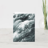 Elegant oceanische blauwe golven Folded Wedding In (Achterkant)