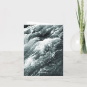 Elegant oceanische blauwe golven Folded Wedding In (Achterkant)