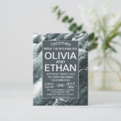 Elegant oceanische blauwe golven Uitnodiging Brief (Staand voorkant)