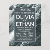 Elegant oceanische blauwe golven Uitnodiging Brief (Voorkant)