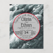 Elegant oceanische blauwe golven Uitnodiging brief (Voorkant)