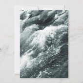 Elegant oceanische blauwe golven Weddenschap Kaart (Achterkant)