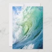 Elegant oceanische blauwe golven Weddenschap Kaart (Achterkant)