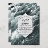 Elegant oceanische blauwe golven Weddenschap Kaart (Voorkant / Achterkant)