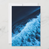 Elegant oceanische blauwe golven Weddenschap Kaart (Achterkant)