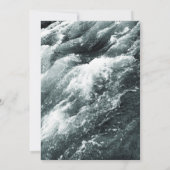 Elegant oceanische blauwe golven Weddenschap Kaart (Achterkant)