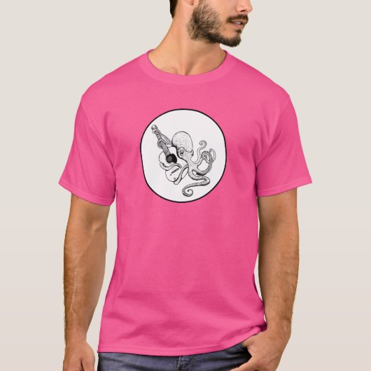 Elegant Octopus Guitarist T-shirt (Voorkant)