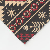 Elegant Oekraïens patroonontwerp stijlvol monogram Fleece Deken (Hoek)