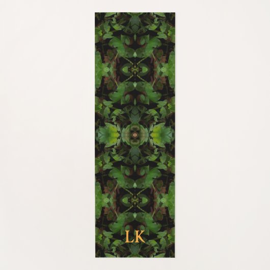 Elegant Oerwoud Camo Mirrored Design Monogram Yogamat (Voorkant)