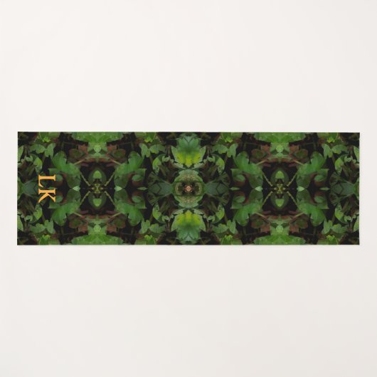 Elegant Oerwoud Camo Mirrored Design Monogram Yogamat (Voorkant (horizontaal))