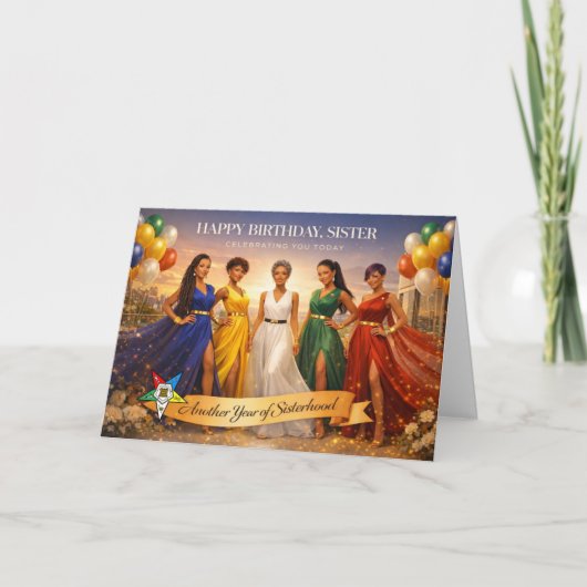 Elegant OES Birthday Card 2 Kaart (Voorkant)