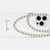 Elegant off white Pearl ketting Case-Mate iPhone Case (Achterkant (horizontaal))