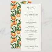 Elegant Off-White Serif Wedding Menu (Voorkant / Achterkant)
